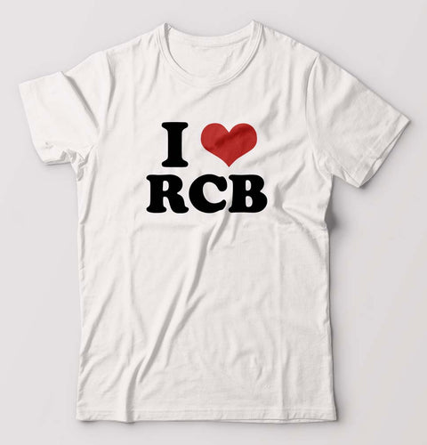 I LOVE RCB T-Shirt for Men-White-Ektarfa.online