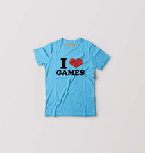 Load image into Gallery viewer, I LOVE GAMES T-Shirt for Boy/Girl-Light Blue-Ektarfa.online
