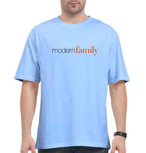 Load image into Gallery viewer, modern family Oversized T-Shirt for Men-Baby Blue-Ektarfa.online
