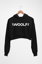 Load image into Gallery viewer, woolf university Crop HOODIE FOR WOMEN-Black-Ektarfa.online
