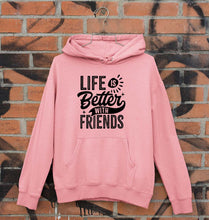 Load image into Gallery viewer, life is better with friends Unisex Hoodie for Men/Women-Light Pink-Ektarfa.online
