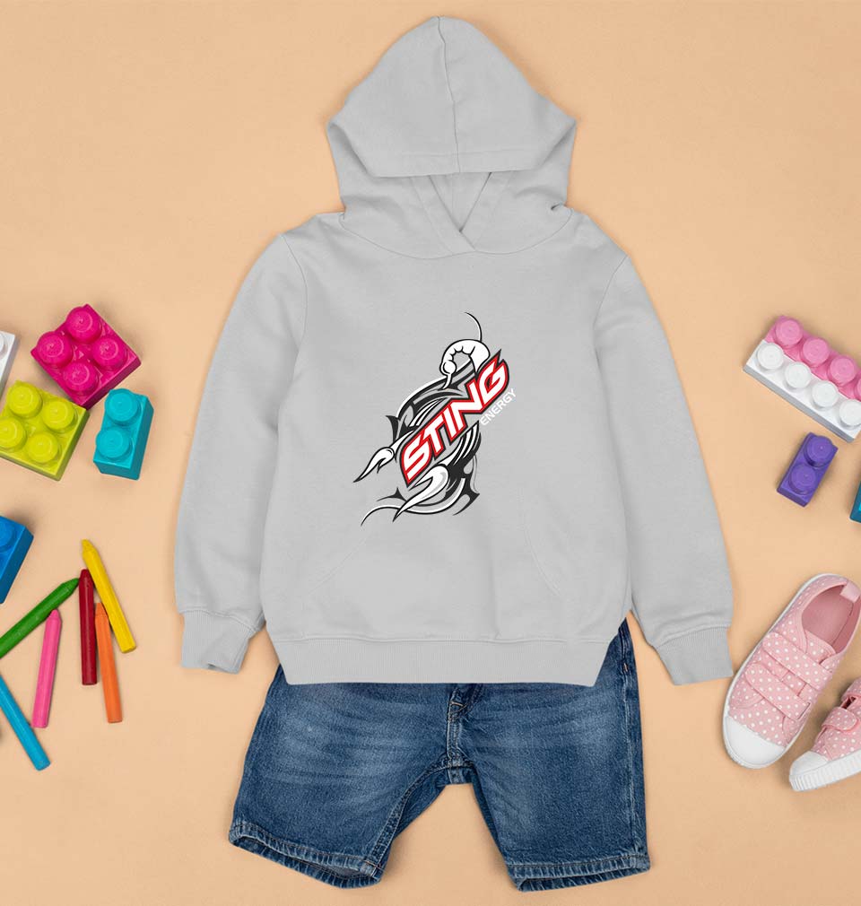 Sting Energy Kids Hoodie for Boy/Girl-Grey-Ektarfa.online