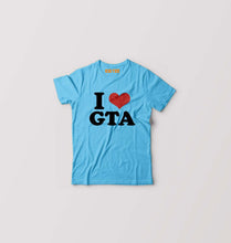 Load image into Gallery viewer, I LOVE GTA T-Shirt for Boy/Girl-Light Blue-Ektarfa.online
