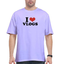 Load image into Gallery viewer, I LOVE VLOGS Oversized T-Shirt for Men

