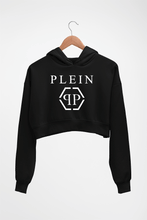 Load image into Gallery viewer, Plein Crop HOODIE FOR WOMEN-Black-Ektarfa.online
