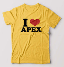 Load image into Gallery viewer, I LOVE APEX T-Shirt for Men-Golden Yellow-Ektarfa.online
