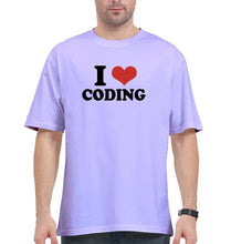 Load image into Gallery viewer, I LOVE CODING Oversized T-Shirt for Men
