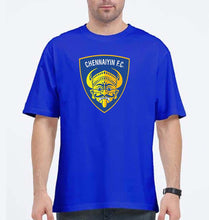 Load image into Gallery viewer, chennaiyin FC Oversized T-Shirt for Men-Royal Blue-Ektarfa.online
