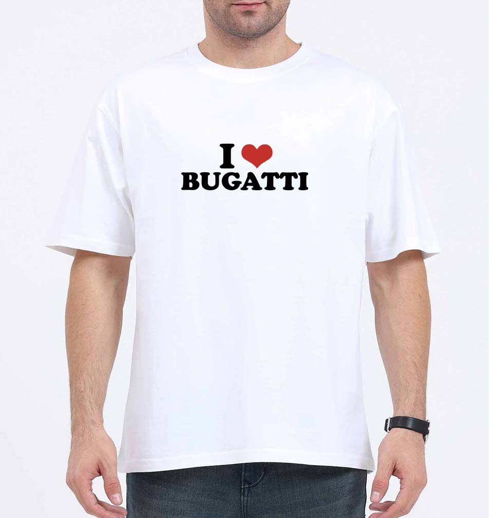 I LOVE BUGATTI Oversized T-Shirt for Men