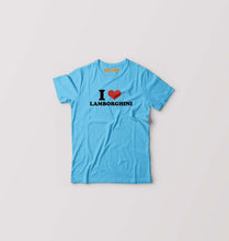 Load image into Gallery viewer, I LOVE LAMBORGHINI T-Shirt for Boy/Girl-Light Blue-Ektarfa.online
