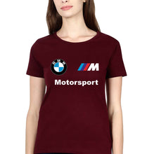 Load image into Gallery viewer, BMW Motersport T-Shirt for Women-Maroon-Ektarfa.online

