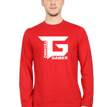 Load image into Gallery viewer, Techno Gamer Full Sleeves T-Shirt for Men-red-Ektarfa.online
