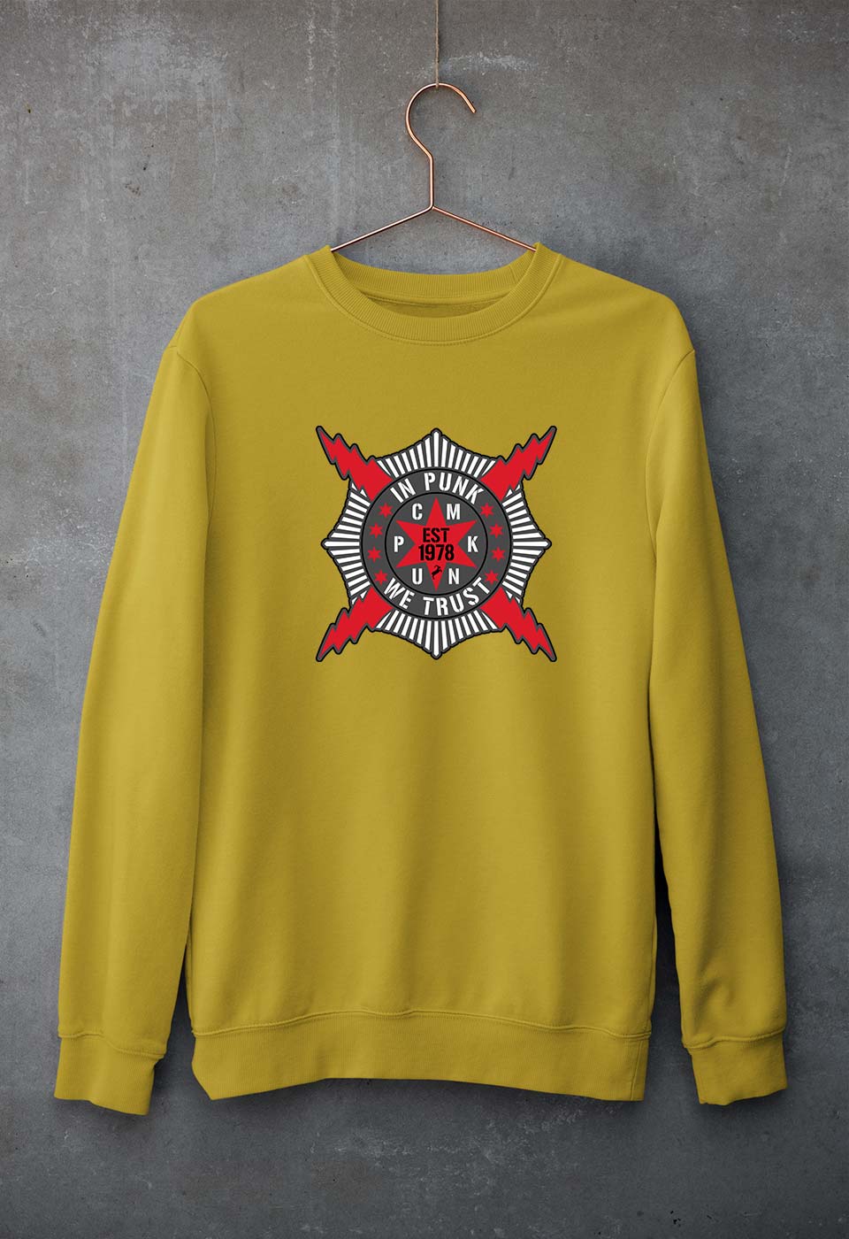 cm punk WWE Unisex Sweatshirt for Men/Women-Mustard Yellow-Ektarfa.online
