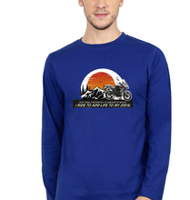 Load image into Gallery viewer, Ride Full Sleeves T-Shirt for Men-Royal Blue-Ektarfa.online

