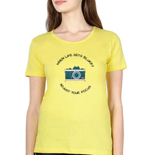 Load image into Gallery viewer, Life Photography T-Shirt for Women-Yellow-Ektarfa.online
