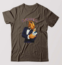Load image into Gallery viewer, camel cigarette T-Shirt for Men-Olive Green-Ektarfa.online
