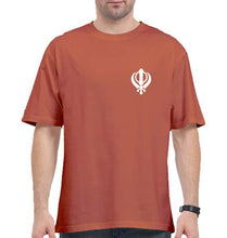 Load image into Gallery viewer, sikh Oversized T-Shirt for Men-Coral-Ektarfa.online
