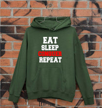 Load image into Gallery viewer, eat sleep conquer repeat Unisex Hoodie for Men/Women-Dark Green-Ektarfa.online

