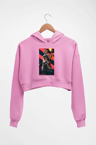 valorant Crop HOODIE FOR WOMEN-Light Baby Pink-Ektarfa.online