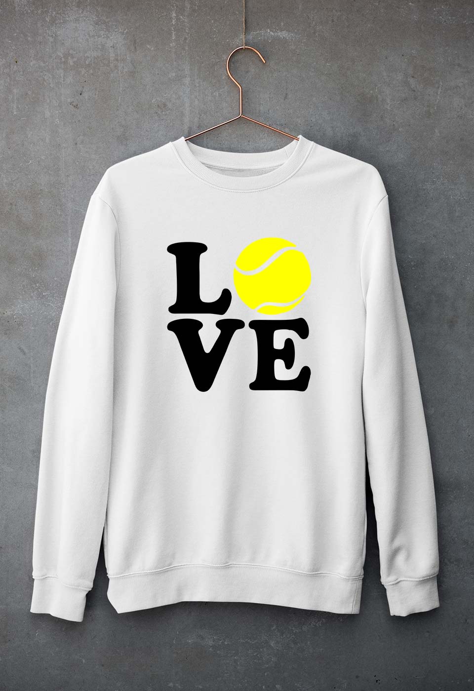 Love Tennis Unisex Sweatshirt for Men/Women-White-Ektarfa.online