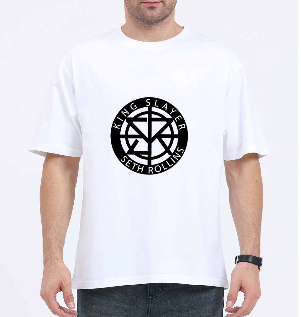 Seth Rollins Oversized T-Shirt for Men-White-Ektarfa.online