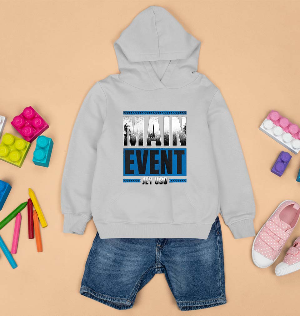 jey uso Kids Hoodie for Boy/Girl-Grey-Ektarfa.online