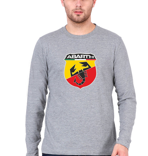 Abarth Full Sleeves T-Shirt for Men-Grey Melange-Ektarfa.online