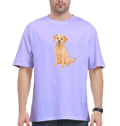 golden retreiver Oversized T-Shirt for Men-Lavender-Ektarfa.online