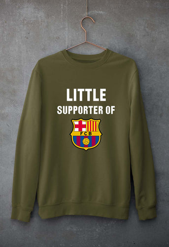 Little Supporter Barcelona Unisex Sweatshirt for Men/Women-Olive Green-Ektarfa.online
