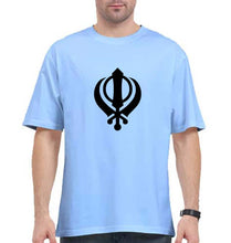 Load image into Gallery viewer, sikh Oversized T-Shirt for Men-Baby Blue-Ektarfa.online
