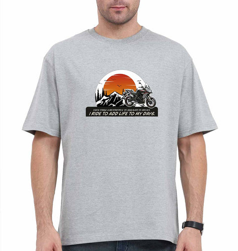 Ride Oversized T-Shirt for Men-Grey-Ektarfa.online