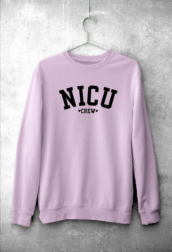 NICU crew Sweatshirt for Men/Women-Light Pink-Ektarfa.online