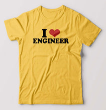 Load image into Gallery viewer, I LOVE ENGINEER T-Shirt for Men-Golden Yellow-Ektarfa.online

