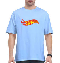 Load image into Gallery viewer, hot wheels Oversized T-Shirt for Men-Baby Blue-Ektarfa.online
