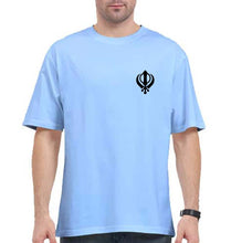 Load image into Gallery viewer, sikh Oversized T-Shirt for Men-Baby Blue-Ektarfa.online
