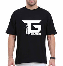 Load image into Gallery viewer, Techno Gamer Oversized T-Shirt for Men-Black-Ektarfa.online
