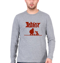 Load image into Gallery viewer, Asterix Full Sleeves T-Shirt for Men-Grey Melange-Ektarfa.online
