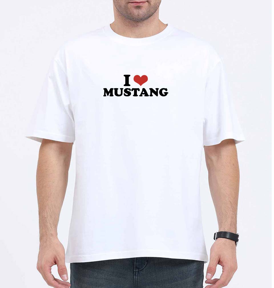 I LOVE  MUSTANG Oversized T-Shirt for Men