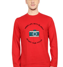 Load image into Gallery viewer, Life Photography Full Sleeves T-Shirt for Men-Red-Ektarfa.online
