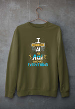 Load image into Gallery viewer, Artificial intelligence (AI) Aai Unisex Sweatshirt for Men/Women-Olive Green-Ektarfa.online
