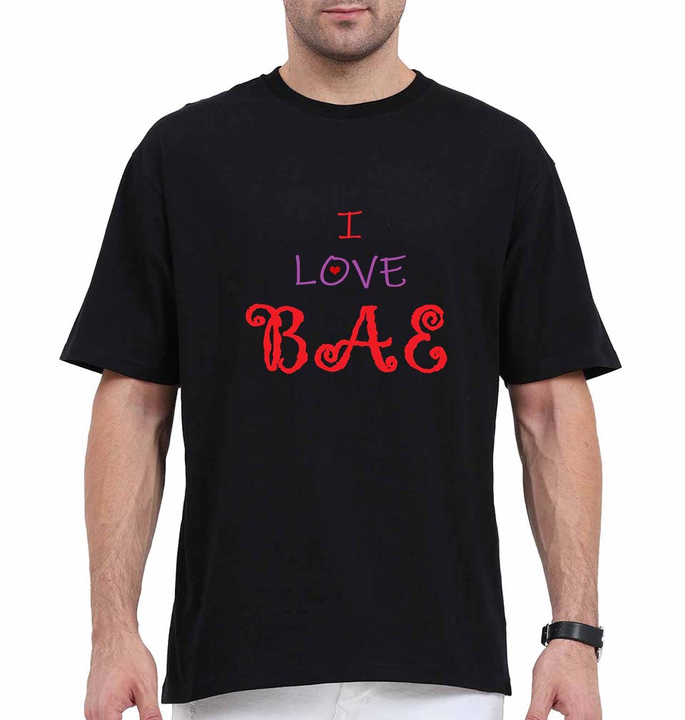 love BAE Oversized T-Shirt for Men-Black-Ektarfa.online