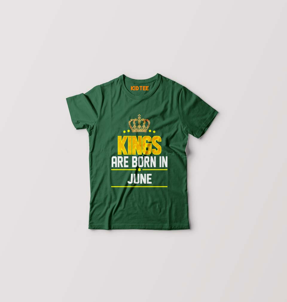 Kings Are Born In June Kid T-Shirt