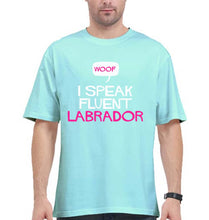 Load image into Gallery viewer, i speak fluent labrador Oversized T-Shirt for Men-Mint-Ektarfa.online
