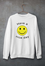 Load image into Gallery viewer, Nice Day Emoji Unisex Sweatshirt for Men/Women-White-Ektarfa.online
