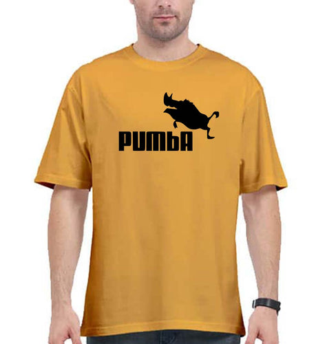 pumba Oversized T-Shirt for Men-Golden Yellow-Ektarfa.online