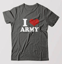 Load image into Gallery viewer, I Love Army T-Shirt for Men-Charcoal-Ektarfa.online
