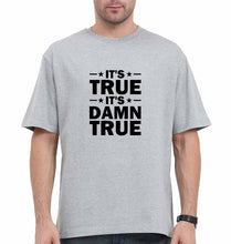 Load image into Gallery viewer, kurt angle it&#39;s true it&#39;s damn true Oversized T-Shirt for Men-Grey-Ektarfa.online
