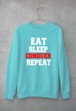 Load image into Gallery viewer, eat sleep conquer repeat Unisex Sweatshirt for Men/Women-Mint-Ektarfa.online
