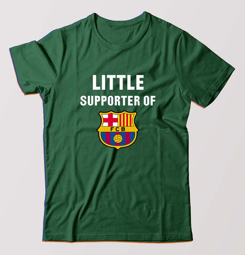 Little Supporter Barcelona T-Shirt for Men-Bottel Green-Ektarfa.online