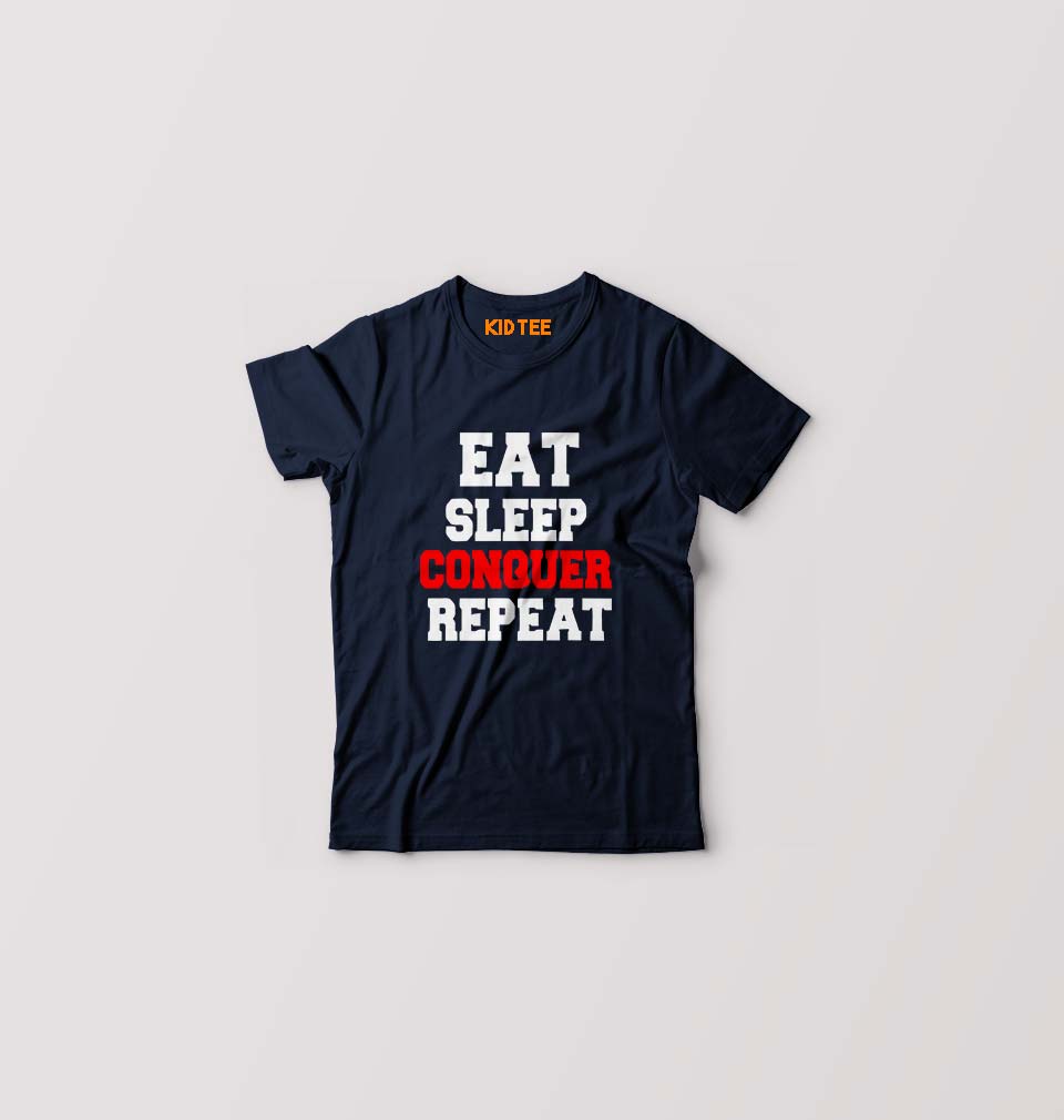 eat sleep conquer repeat T-Shirt for Boy/Girl - Main Image